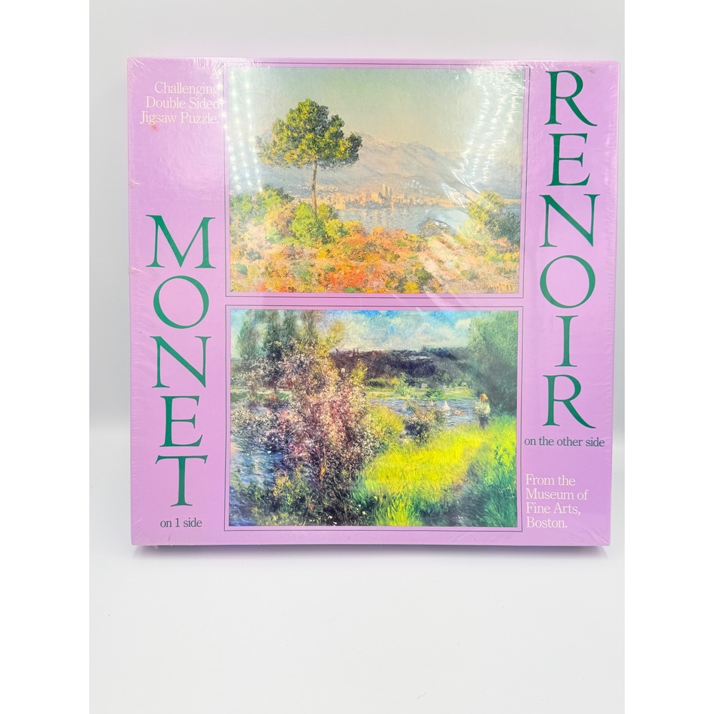 Monet and Renoir Double Sided Jigsaw‎ Puzzle Museum of Fine Arts Boston New Seal